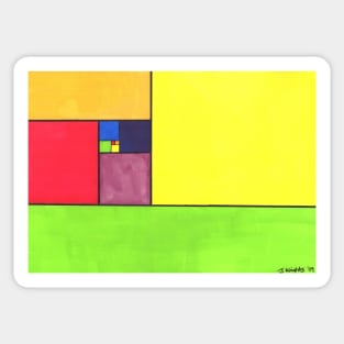 Fibonacci Squares Sticker